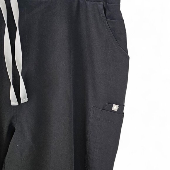 FIGS Technical Collection Womens Classic Black Straight Leg Scrub Pants,Size XXL - Picture 8 of 9